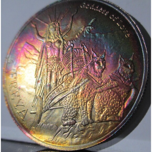 NEW-Rainbow Color Freya & Odin in One Round-Norse Gods - Picture 3 of 6